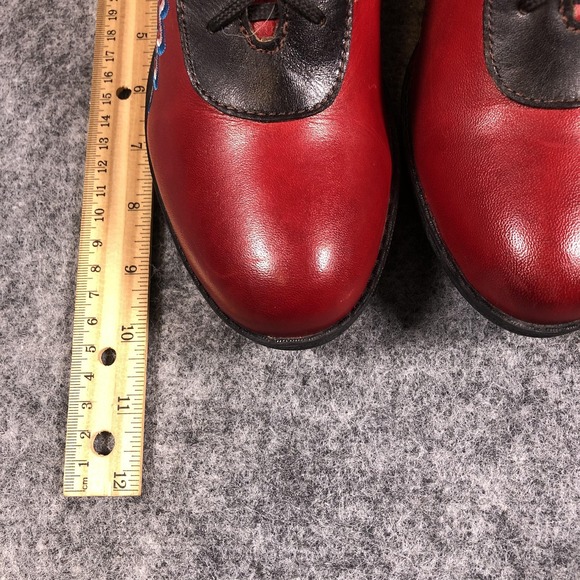 L'Artiste Spring Step Ankle Booties Women's 9 Red Leather Embroidered Boho - Picture 11 of 16